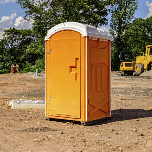 how often are the portable restrooms cleaned and serviced during a rental period in Metcalf